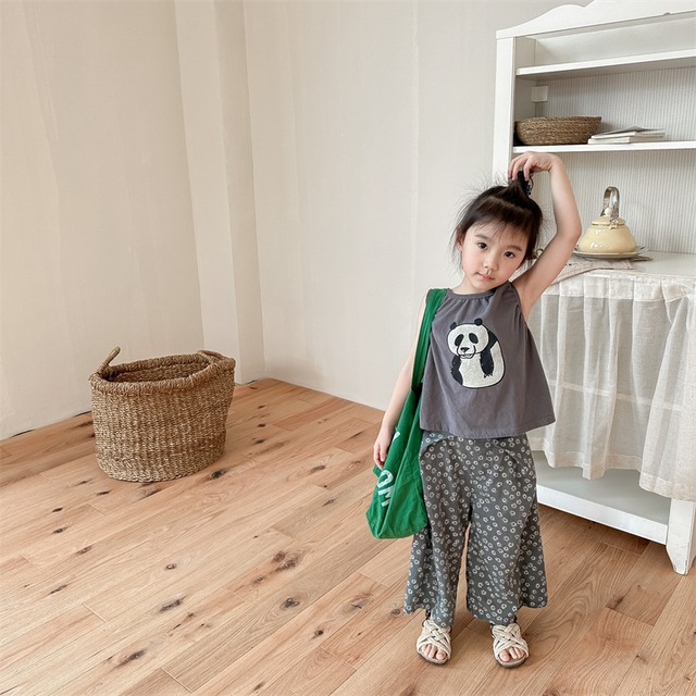 【BABY&KID】夏新作　可愛いパンダさんベスト