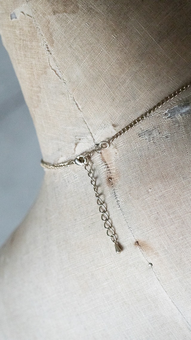unknown used Fabric wrapped beads necklace