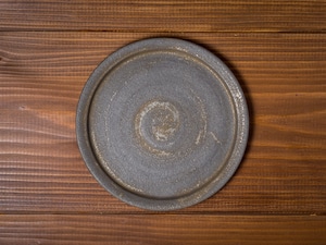 鉄錆 6寸リムプレート（フラットプレート・中皿・平皿）／吉永哲子
