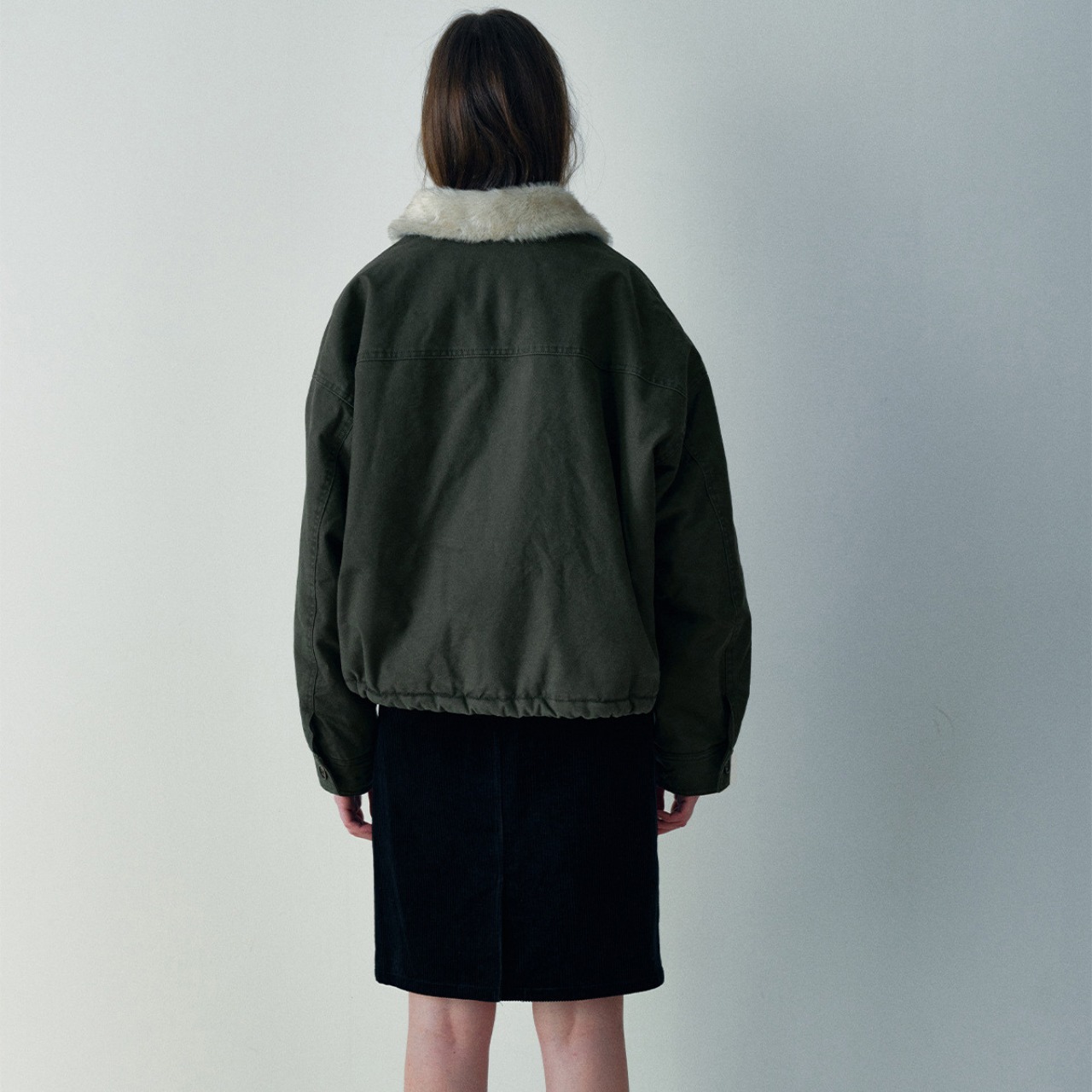 Teddy Collar Short Jacket T3946