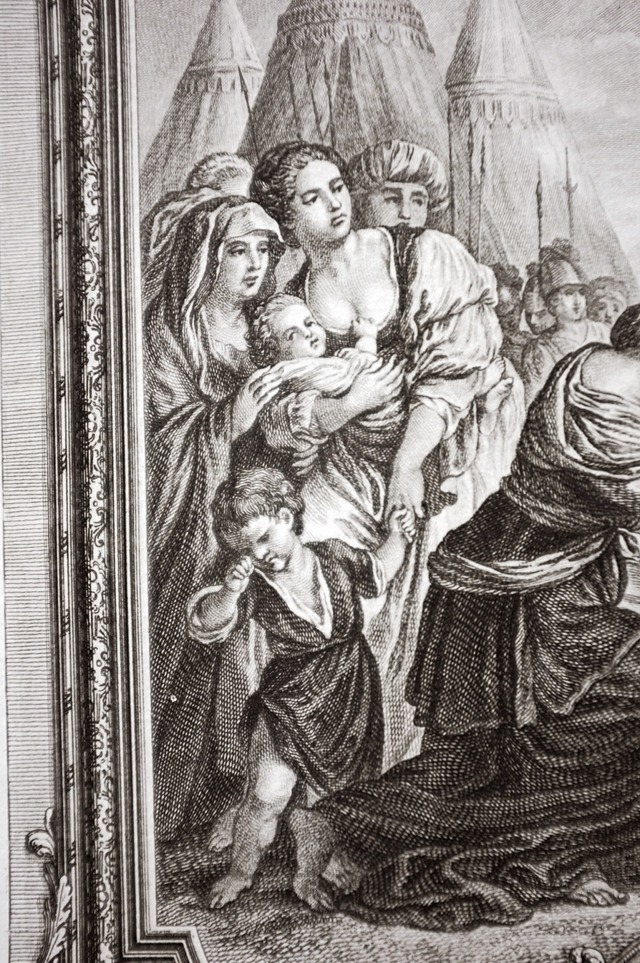 1780s フランス 33c 繊細な歴史的銅版画 図版 コリオラヌスへの嘆願 カルナヴァル博物館所蔵 アンティーク