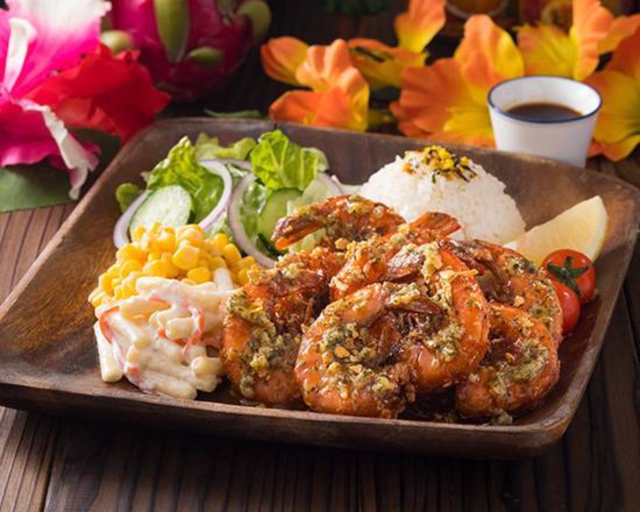 人気NO.4 ケイジャン ガーリックシュリンプ プレート 7尾 (Regular) Cajun Garlic Shrimp Plate (Regular / 7 Pieces)