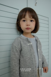 LALALAND 26/SS (Kids)Classic ribbed cardigan