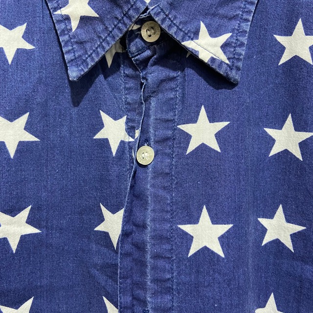 『送料無料』GUESS ゲス　90s 星柄半袖シャツ　USA製　総柄シャツ　スター