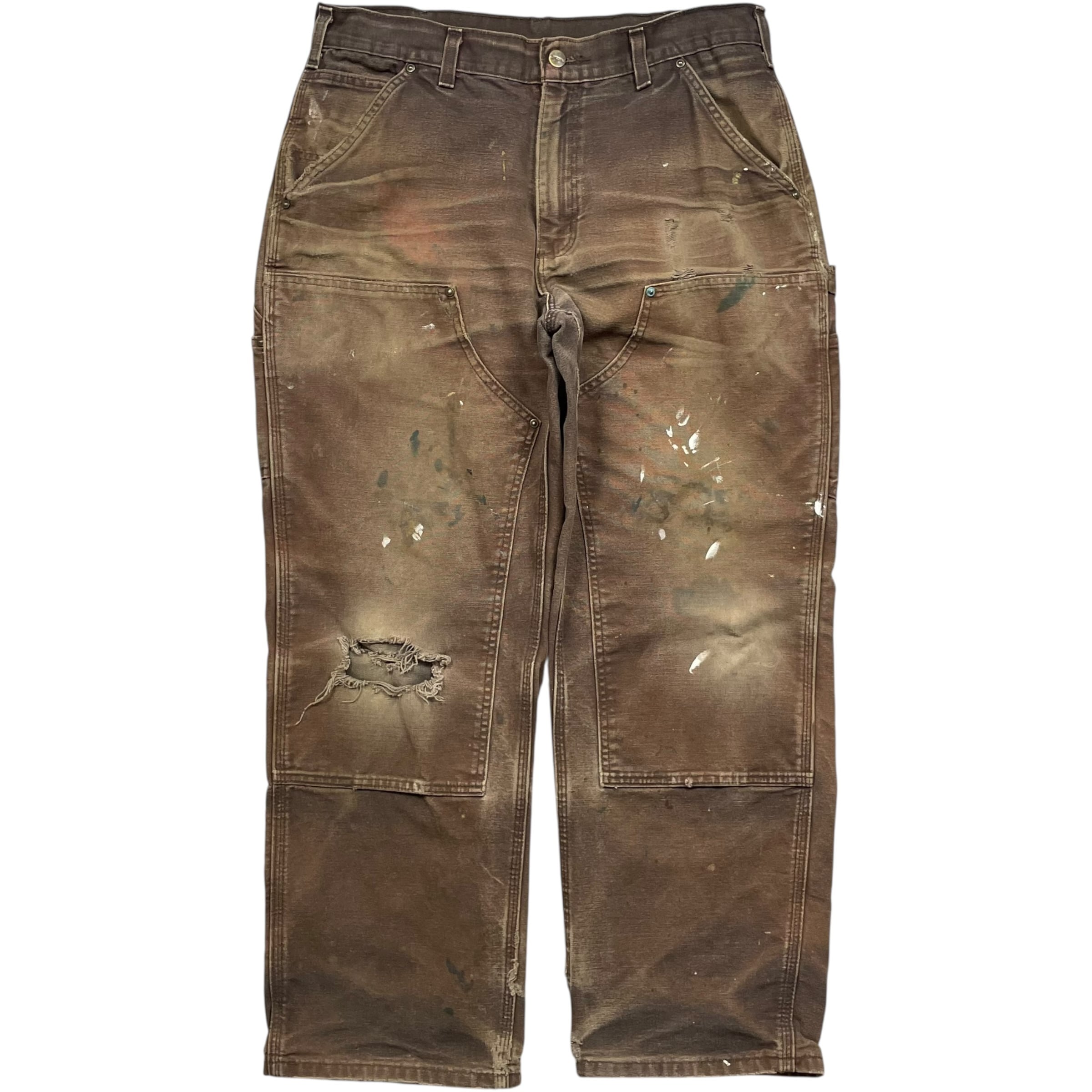 実寸W35L30》 Carhartt カーハート ダブルニー ワークパンツ
