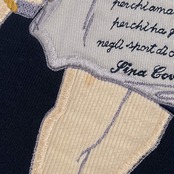 SINA COVA シナコバ キャラクター刺繍 デザイン スウェット トレーナー M/ネイビー系 メンズ