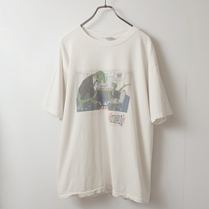 90s All Sport 恐竜 アート プリント Tシャツ usa製 古着 used
