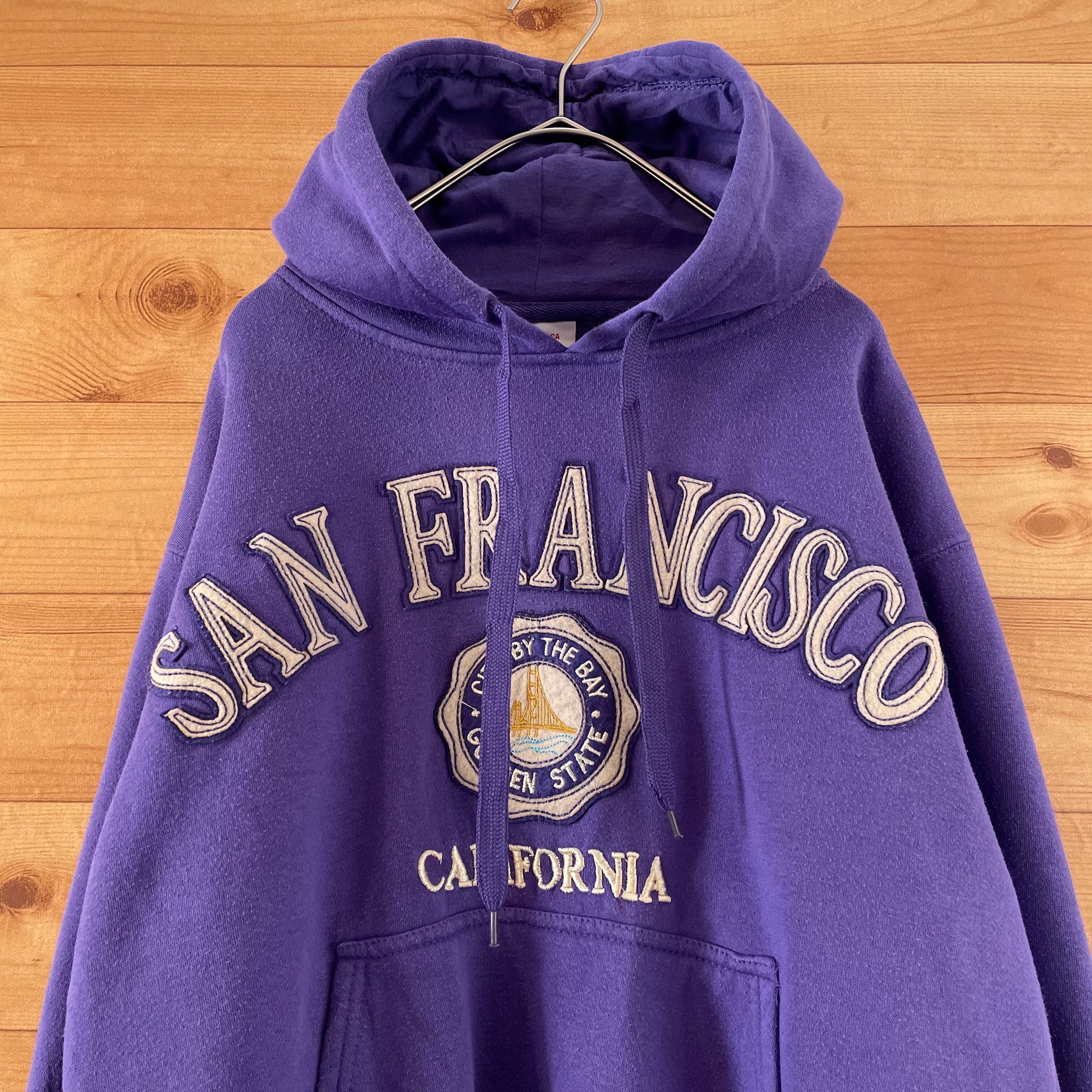 美品❗️アメリカ　サンフランシスコカリフォルニア刺繍ロゴ　スウェットパーカー