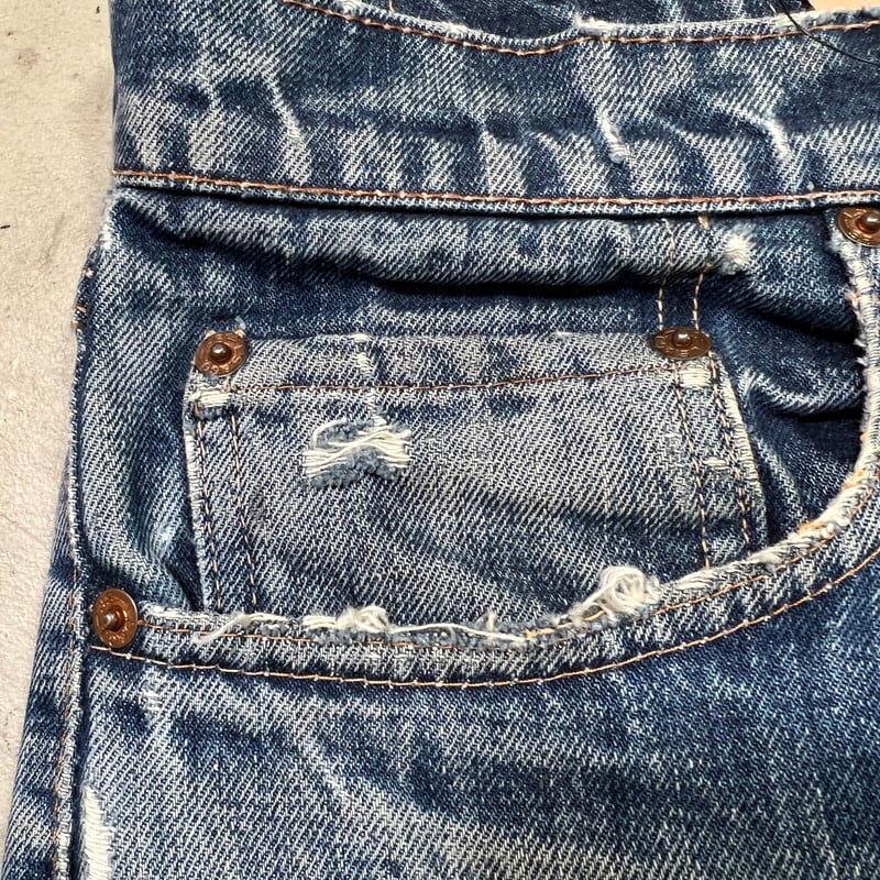 60's 70's LEVI'S リーバイス 505 デニム Big E 並行ステッチ 刻印5