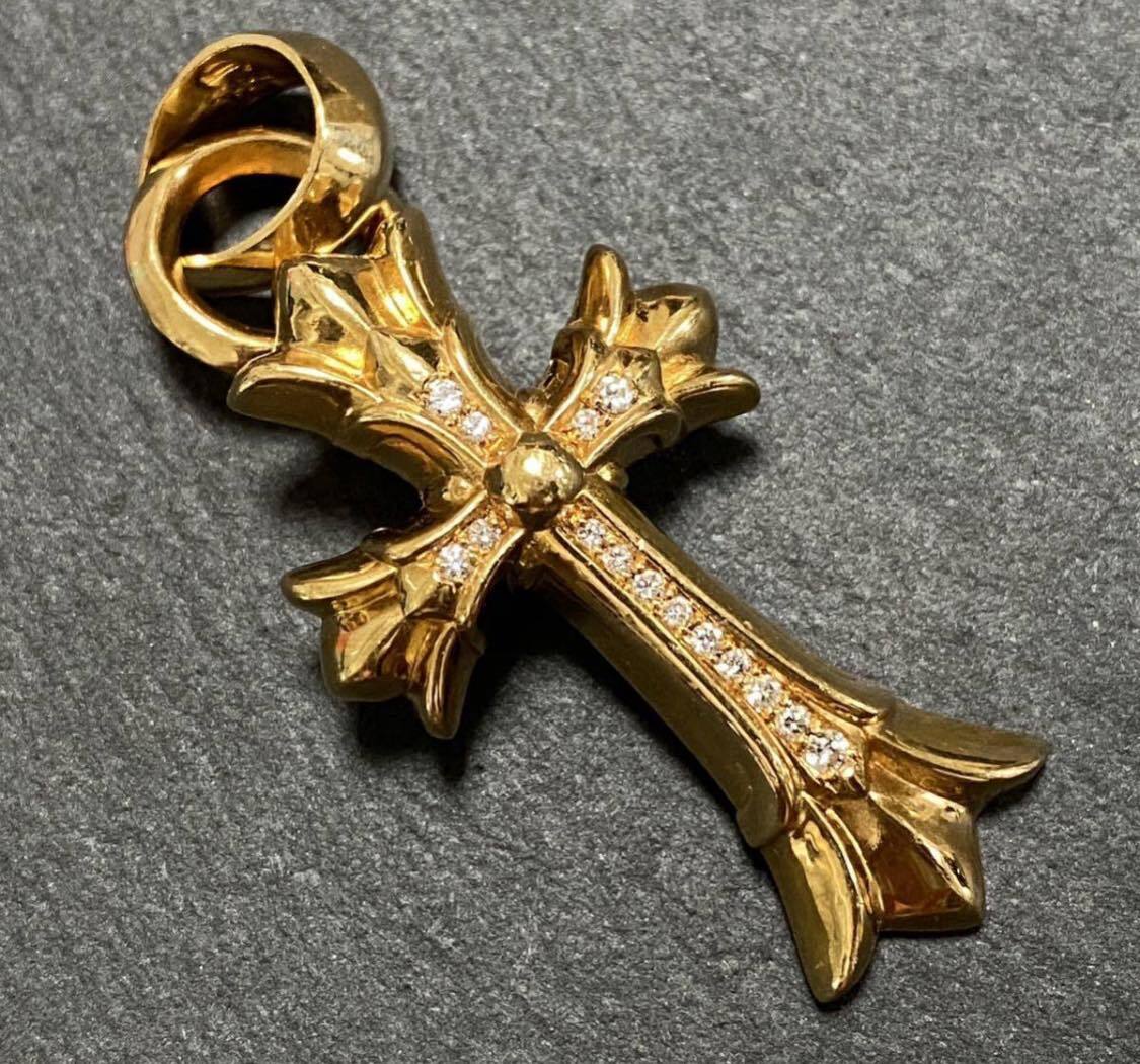 CHROME HEARTS クロムハーツ 22k ダブルクロス パヴェダイヤ ベイル