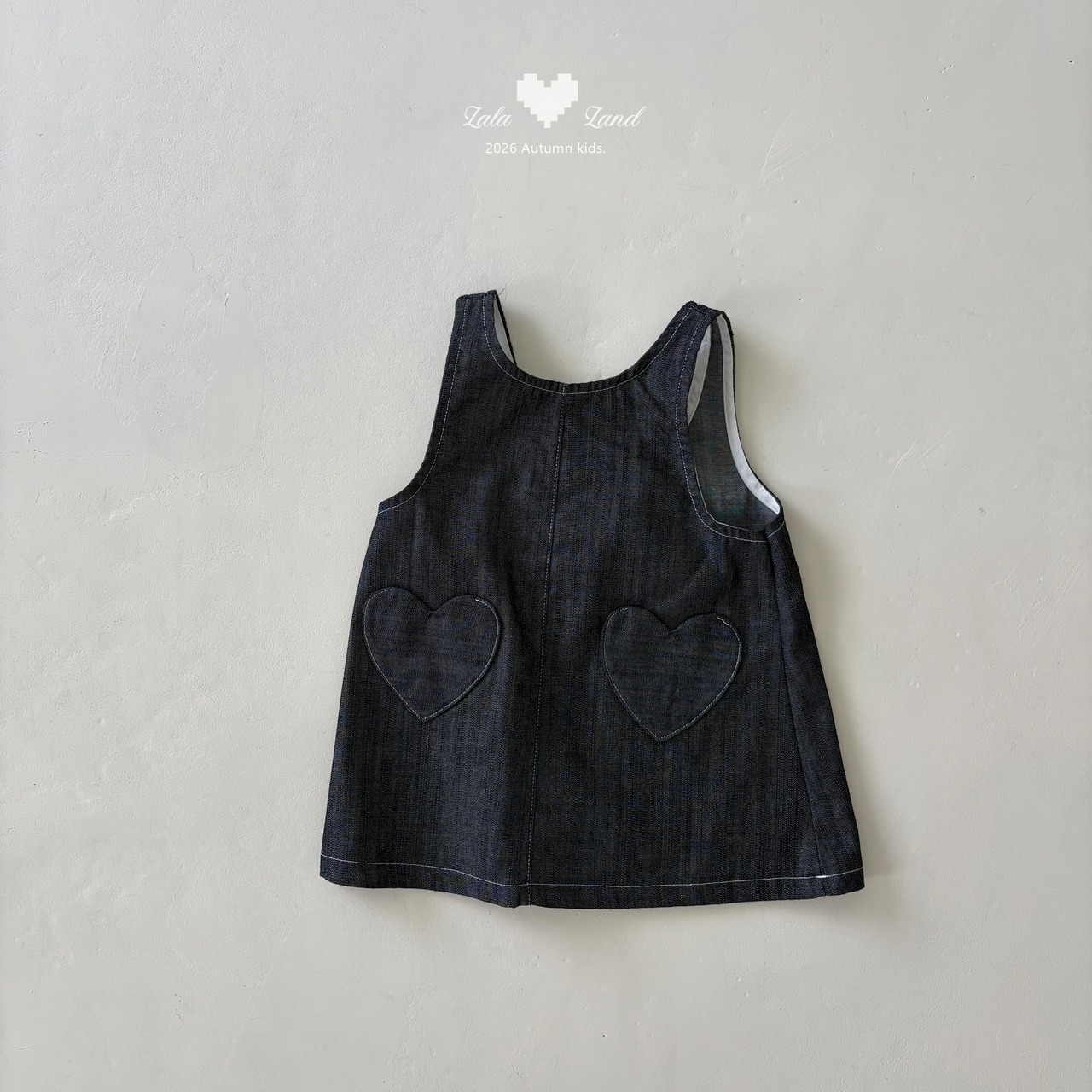 韓国子供服 / LALALAND / 26Autumn / ハートポケット ワンピース / 秋服 / キッズ *XS~XL*