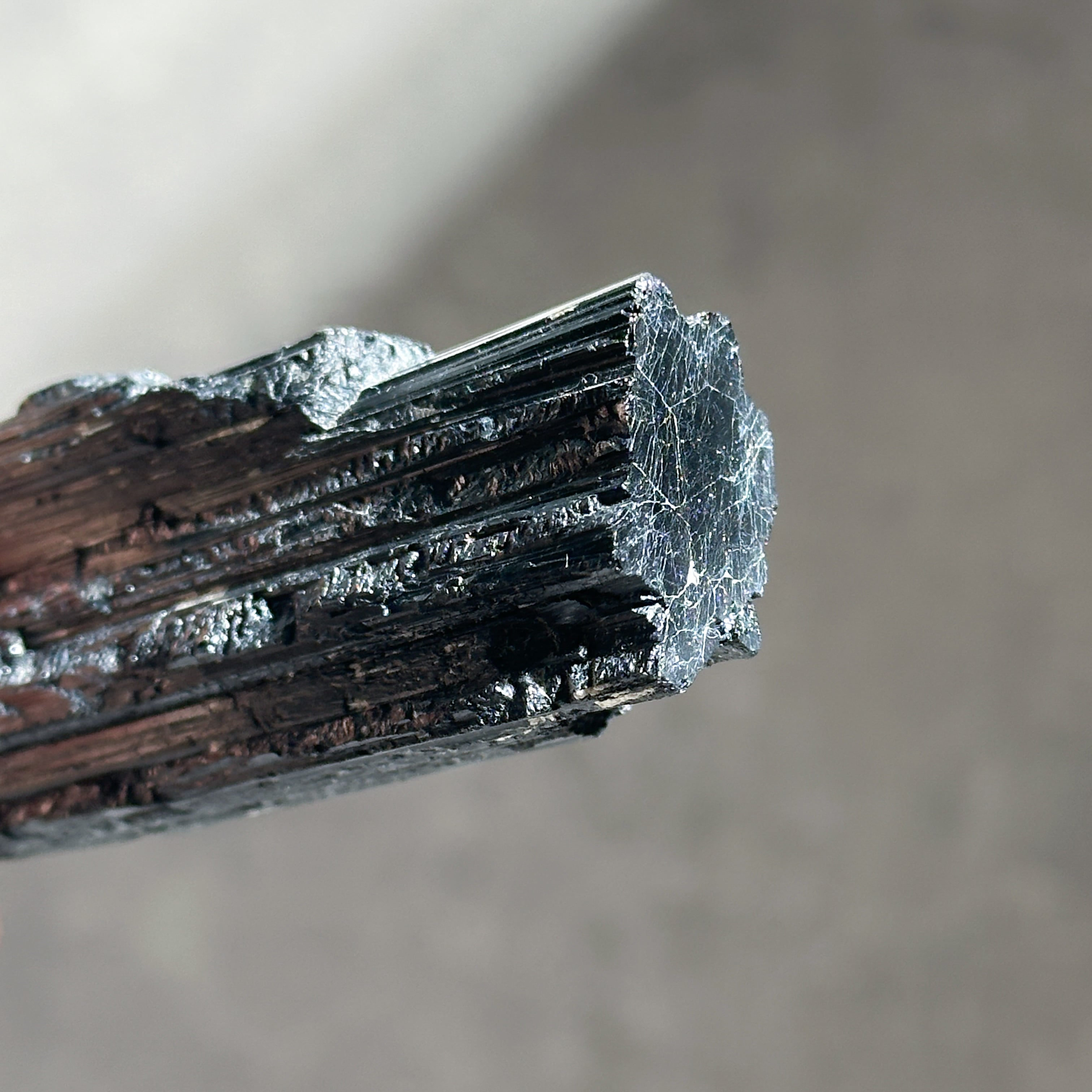 クンツァイト・ブラックトルマリン・パイライト　共生ポイント　太め タワー ブラックトルマリン タワー14◇ Black Tourmaline ◇天然石・鉱物