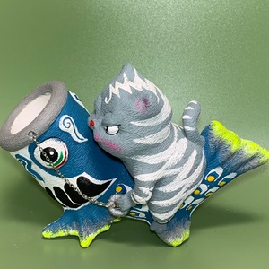 今年最後の鯉のぼりライダー /一笑青(いっしょうブルー)