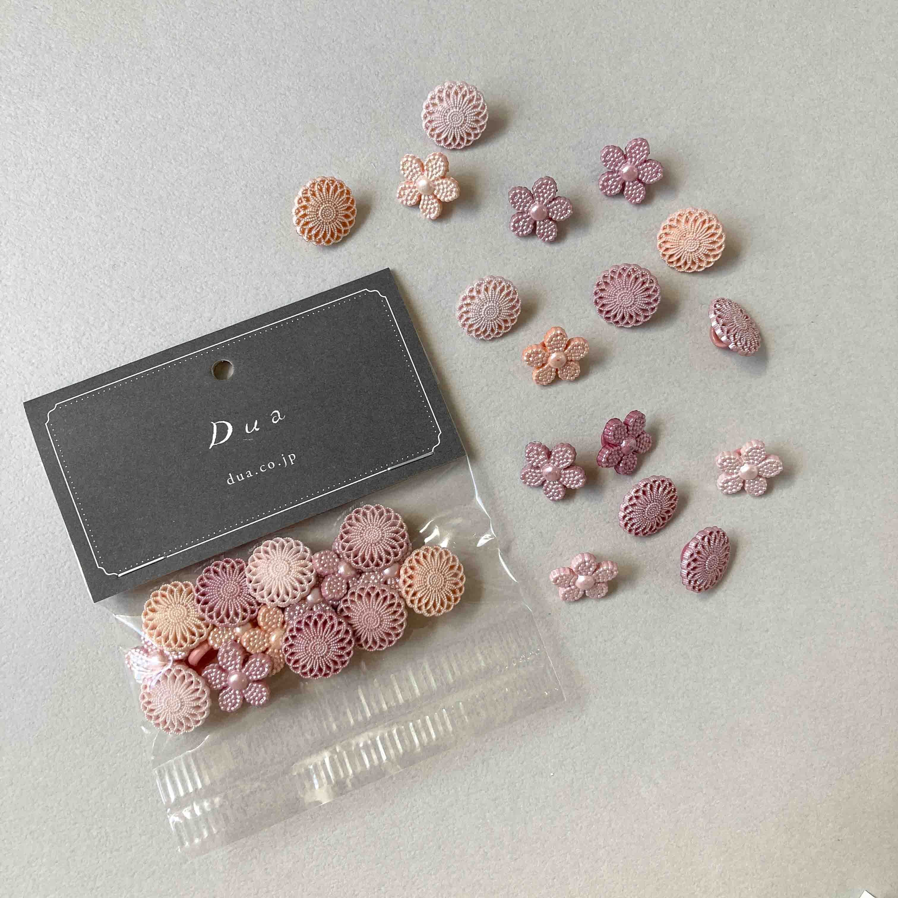 再入荷〉JJボタン パールフラワーボタンパック（16p） | Dua