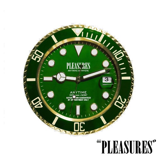 【PLEASURES/プレジャーズ】ANYTIME CLOCK 時計 / GOLD/GREEN / SP26-13938