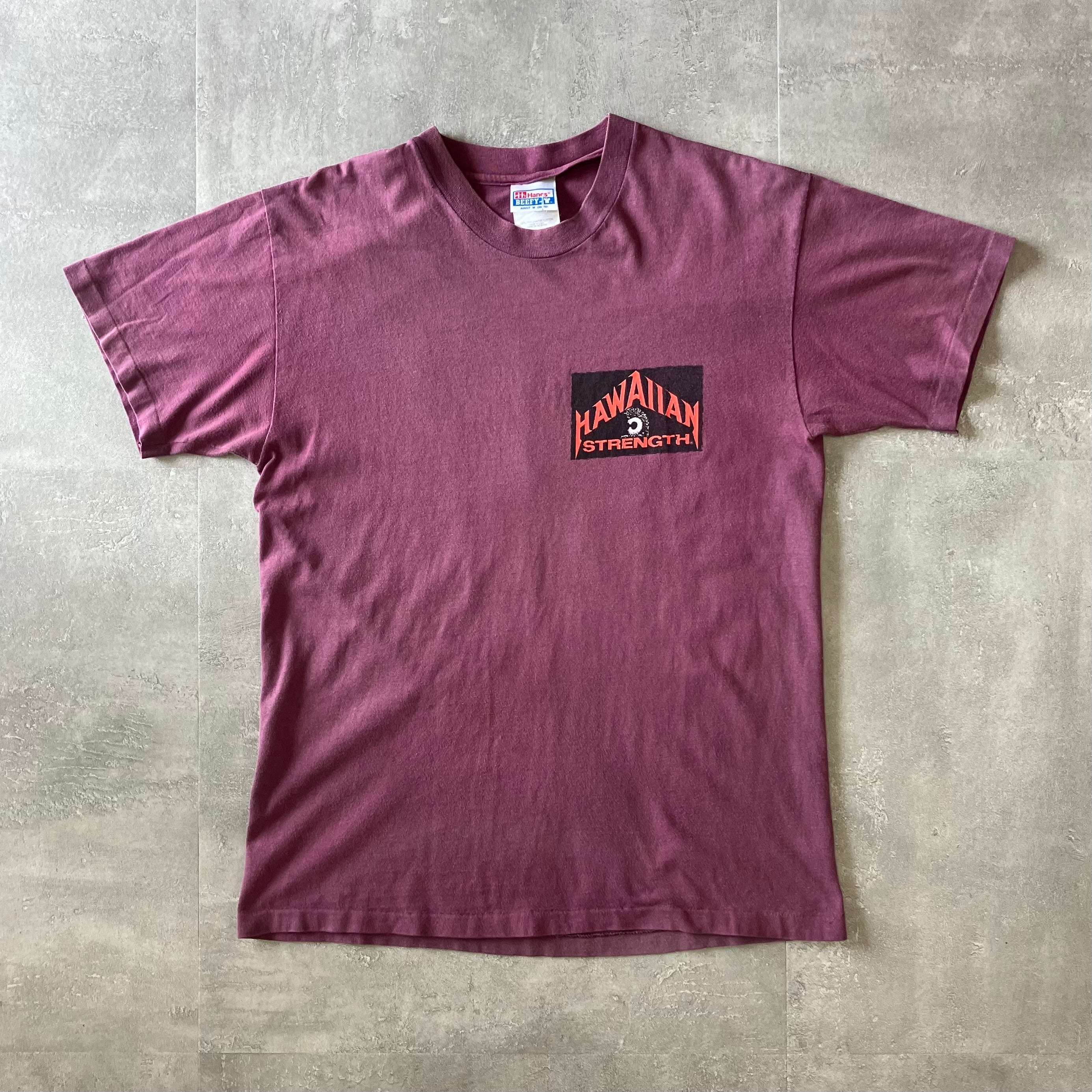 Hanes 90s usa製 HAWAIIAN STRENGTH 両面プリントTee No.2173