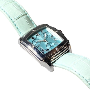 MAUBOUSSIN ice blue dial chronograph quartz watch