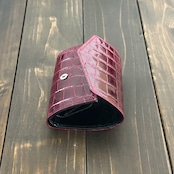 クロコダイル × リザード コンパクトウォレット ボルドー