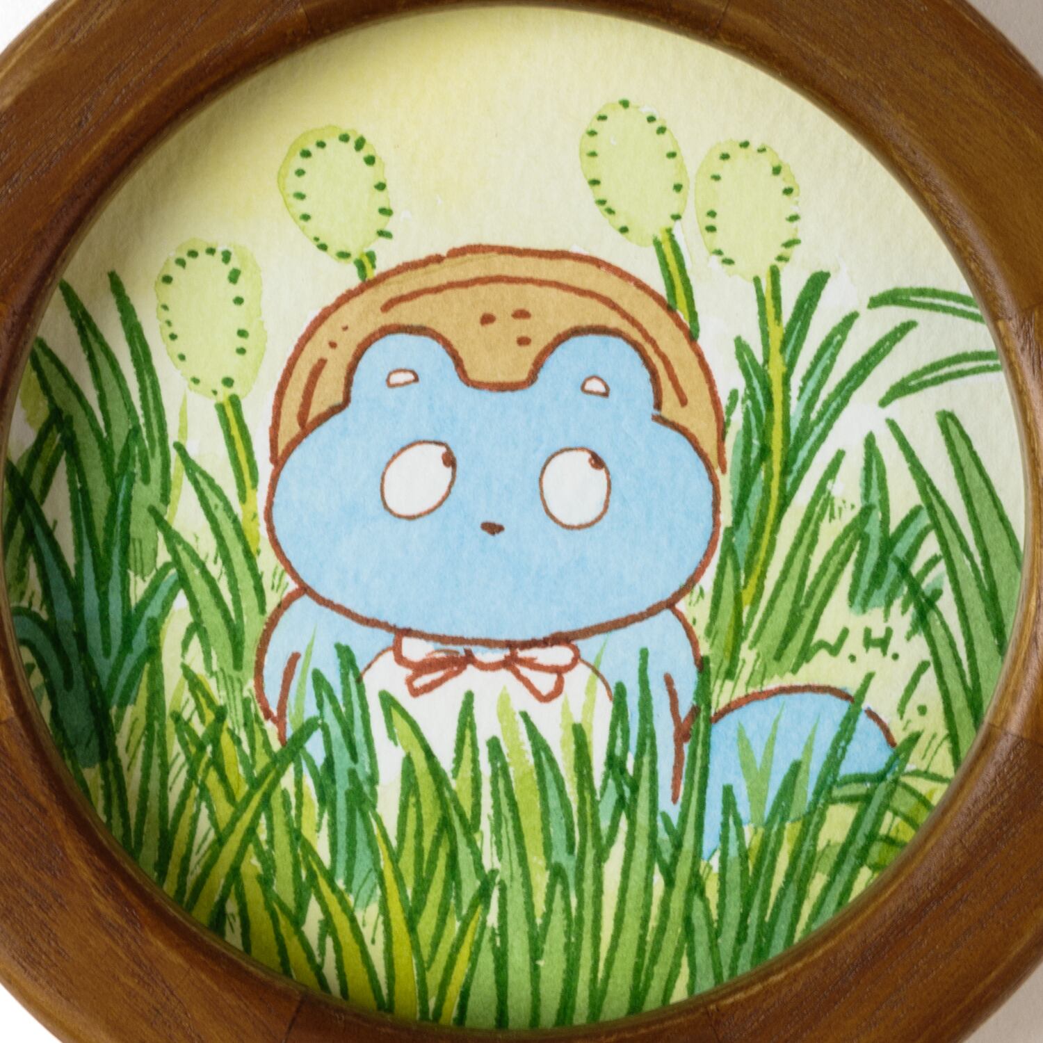 ヒダカナオト ぼんやり子だぬき 小さめサイズ 青色