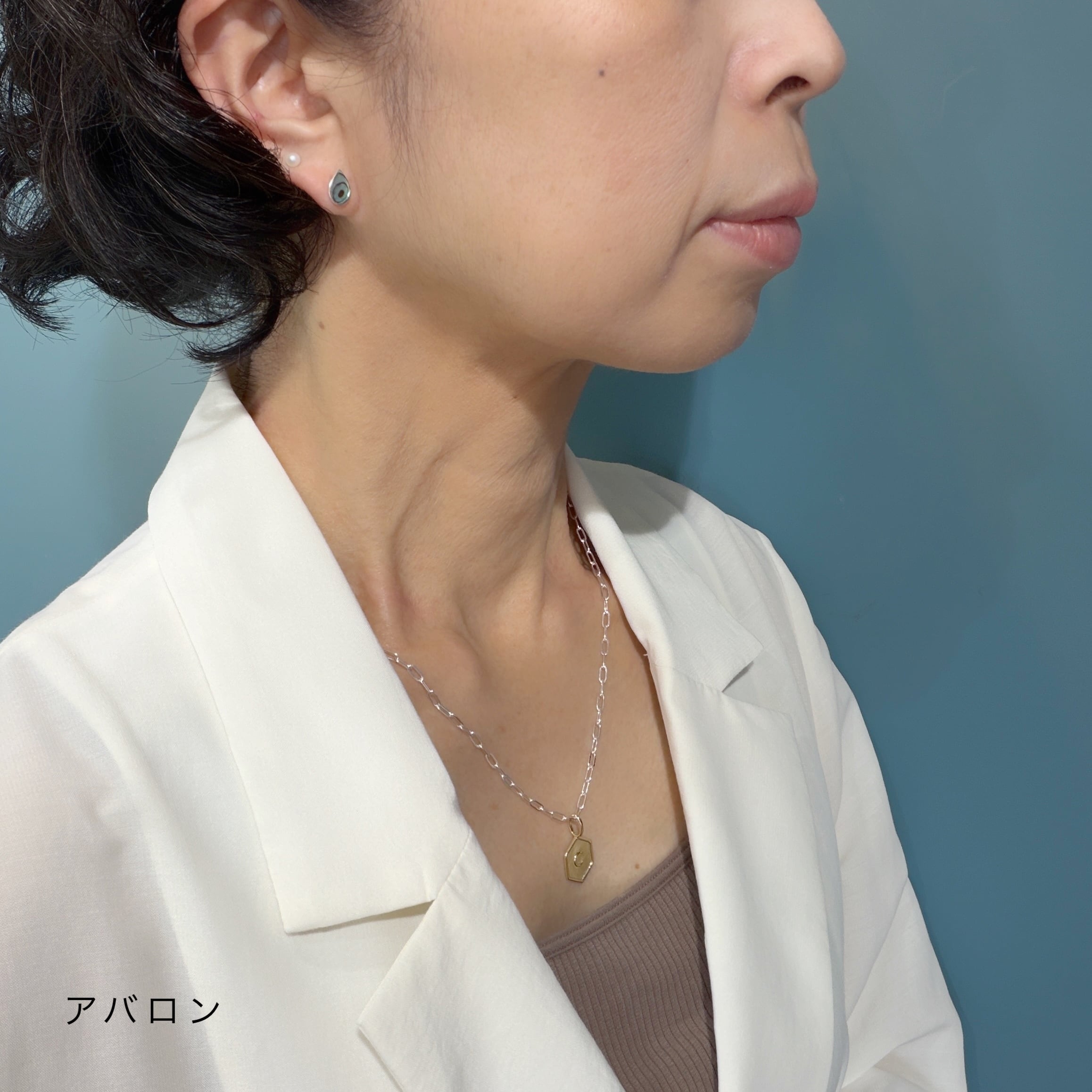 再入荷】白蝶貝 / アバロン ドロップ スタッドピアス 小さめピアス
