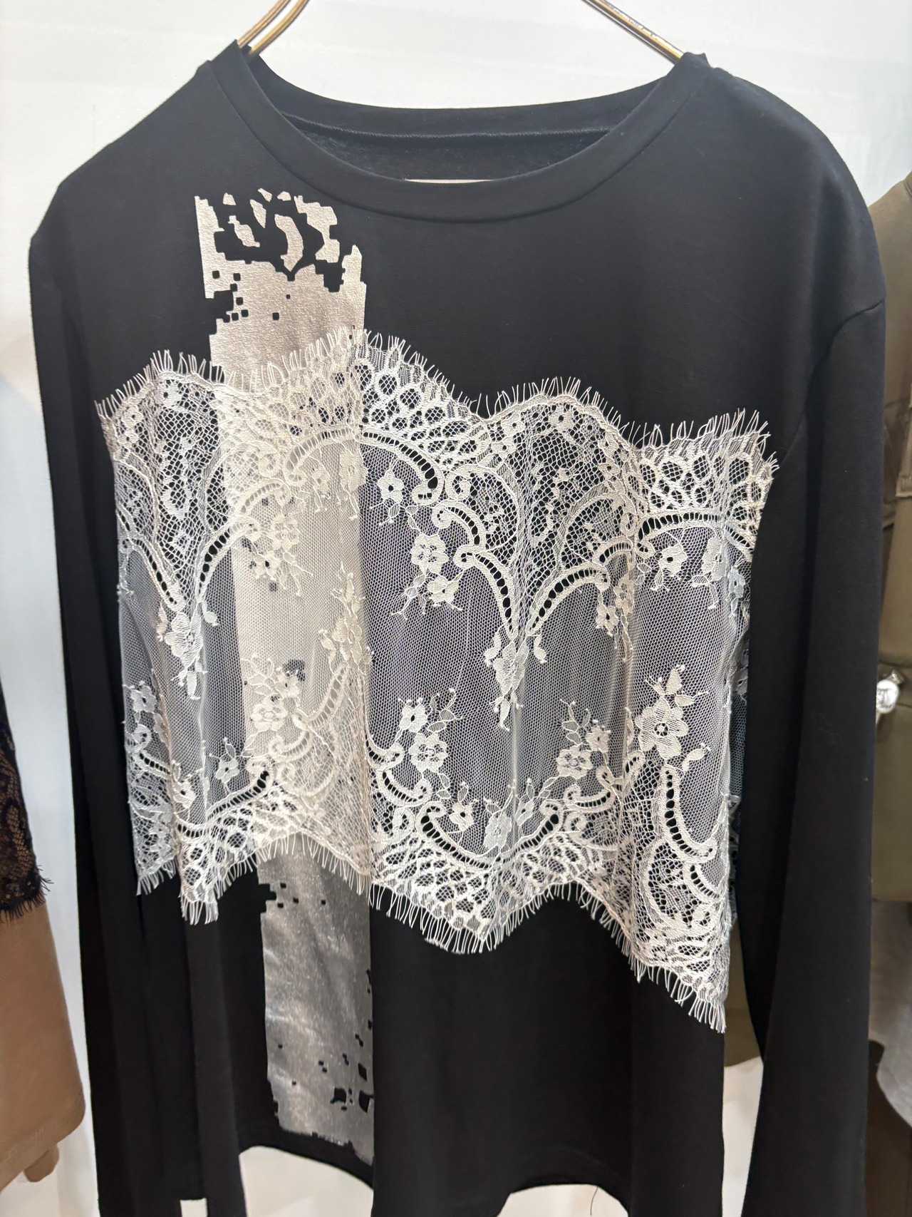 【GALENA】レースコンビロングスリーブTシャツ　70062-4101