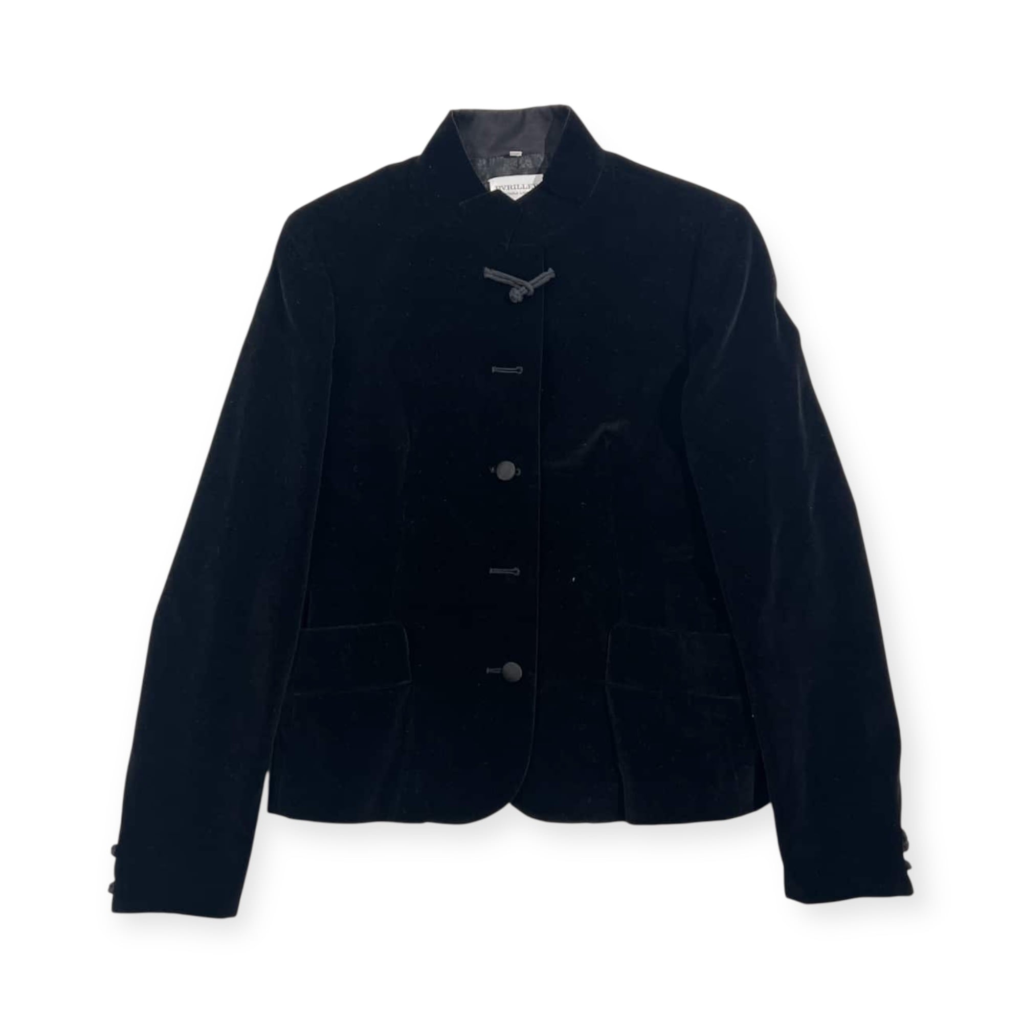 BVRILLER ブリエ イタリア製 チャイナ風 ベロアジャケット 40/ブラック