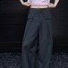 フラップタックワイドレッグパンツ ・20841