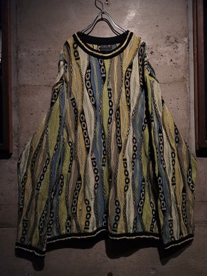 【Caka】"COOGI" Crazy Pattern Vintage Loose 3D Knit
