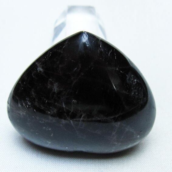 モリオン 置物 ハート 黒水晶 一点物 145-2015