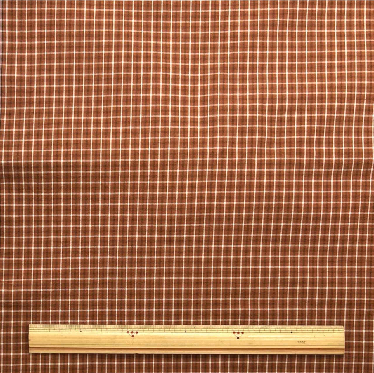 ★NY654◆3.4m◆1点限定◆綿100%先染めシーチング生地◆チェック◆ブラウン系