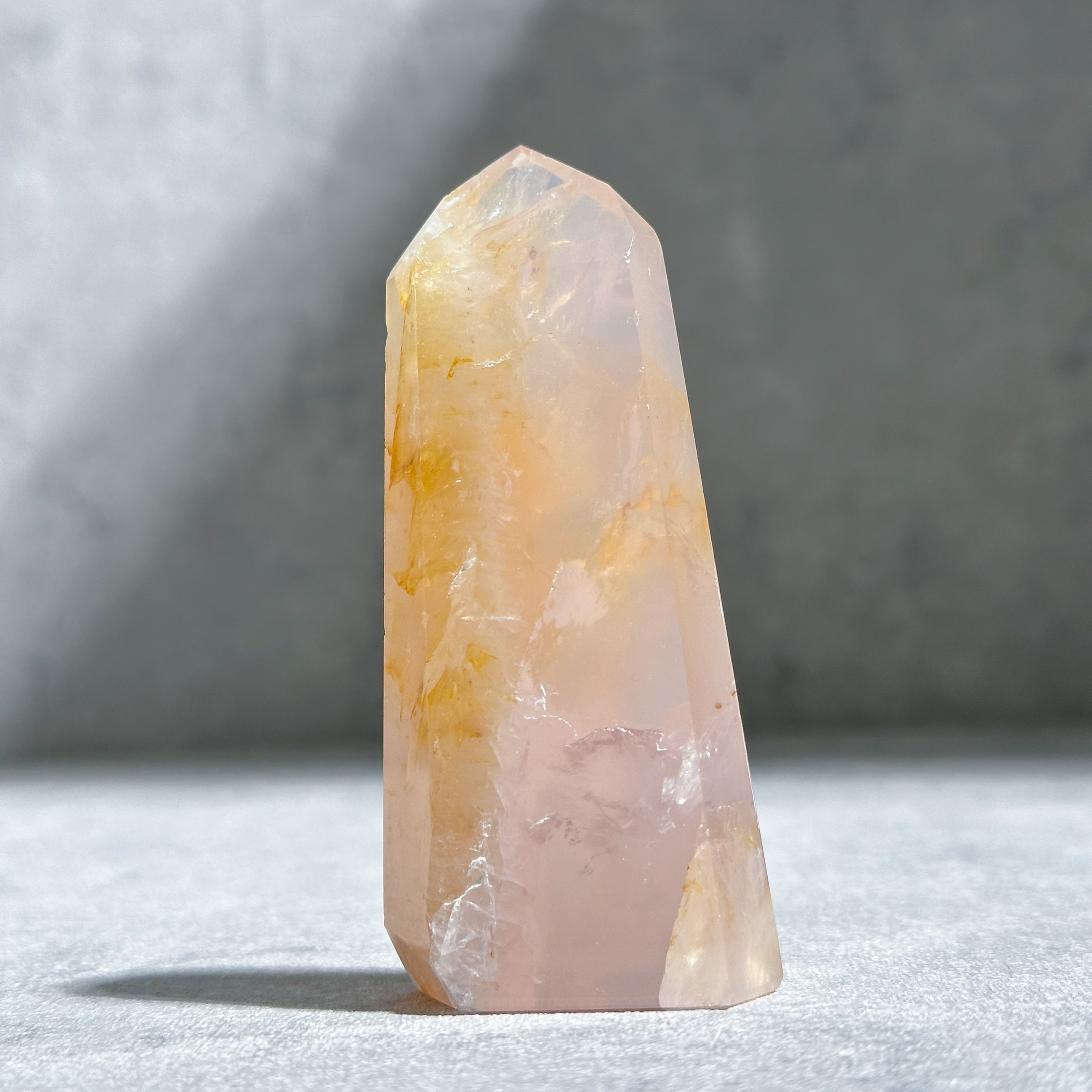ローズクォーツ×ゴールデンヒーラー タワー73◇ Rose Quartz x Golden