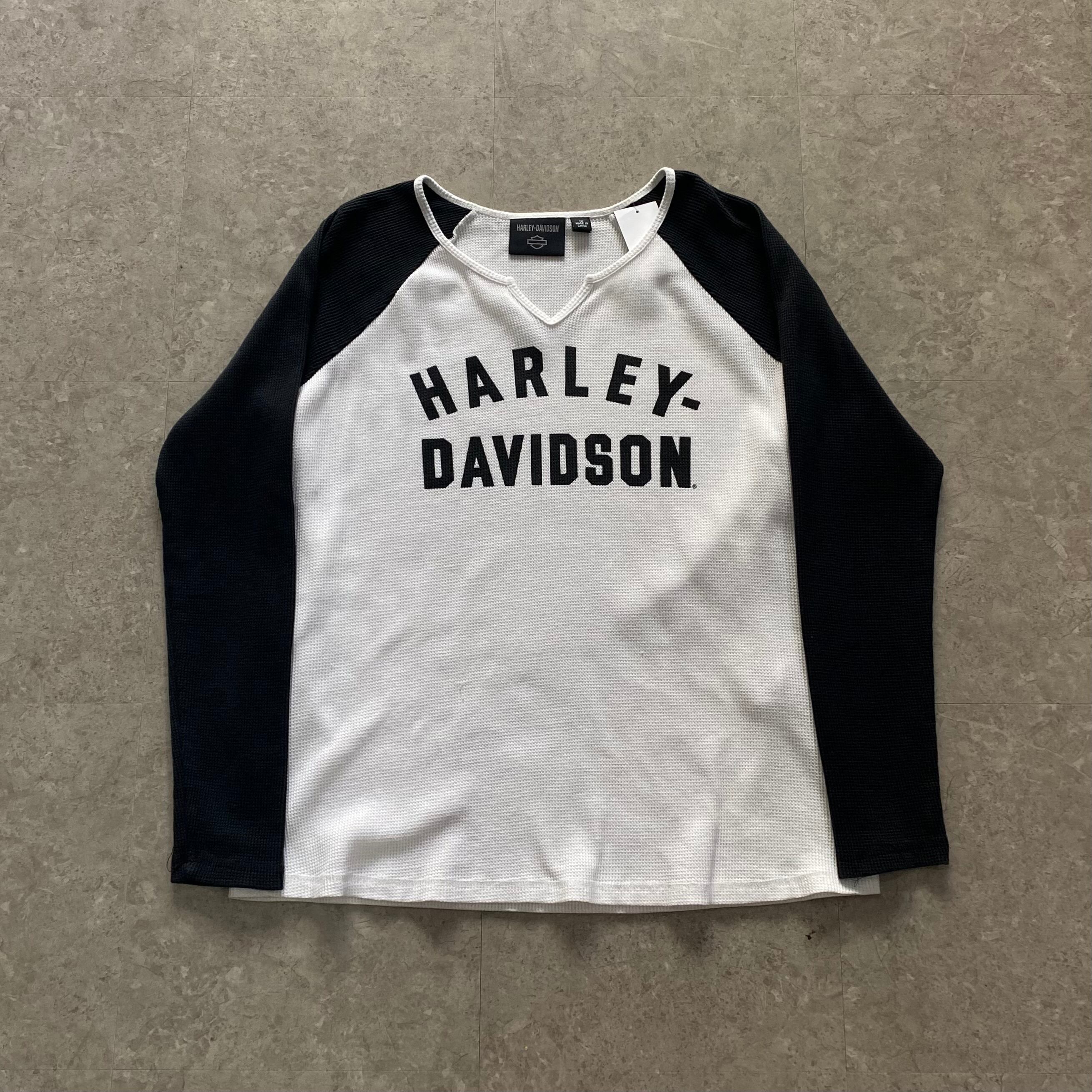 00s Harley-Davidson raglan sleeve thermal L/S T-shirt【仙台店】