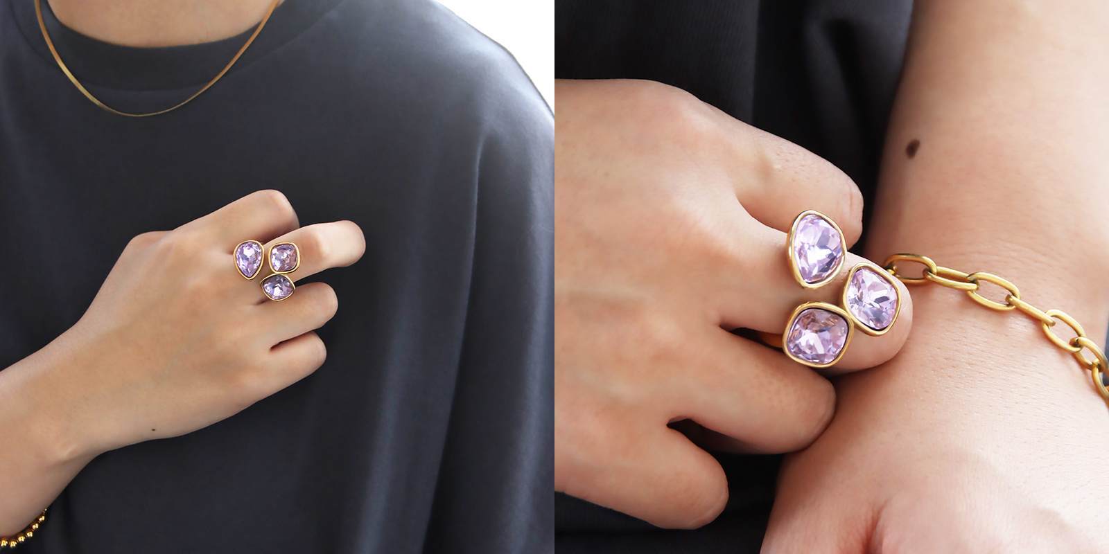 18K刻印　ブルーカラーストーン　リング 楽天市場】10金 ピンキーリング カラーストーン K10 セミ