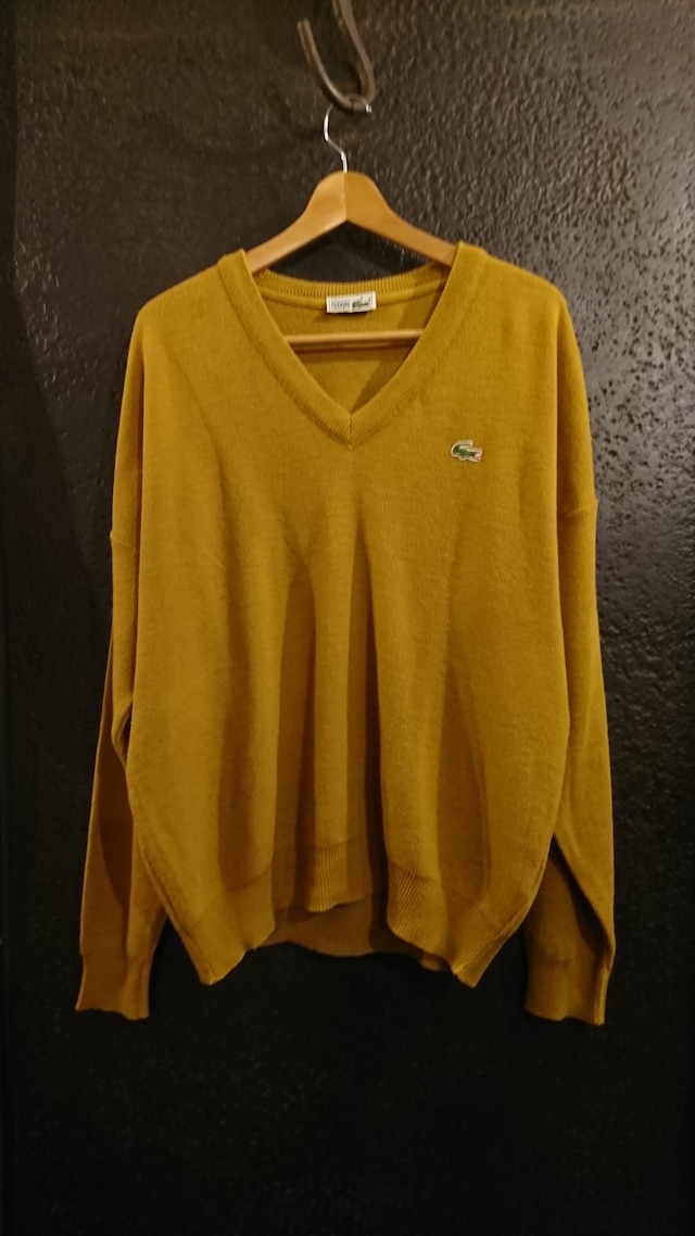 1980s MADE IN FRANCE LACOSTE V-NECK  SWEATER