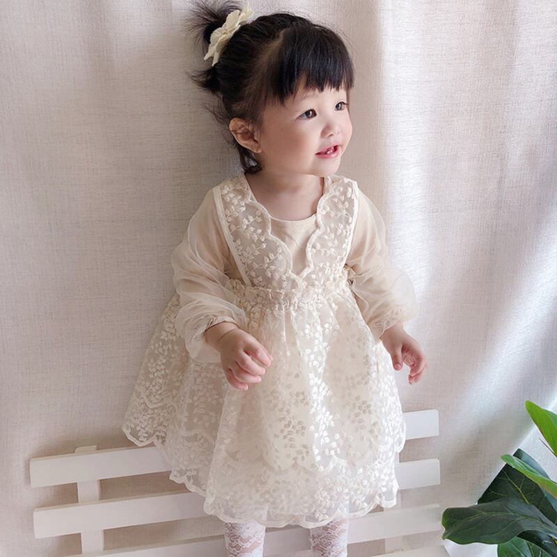 【即納】リトルプリンセス総レースドレス