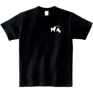 トイプードル シルエット デザイン ワンポイントTシャツ dog66 犬 トイプー 好き 服 イラスト