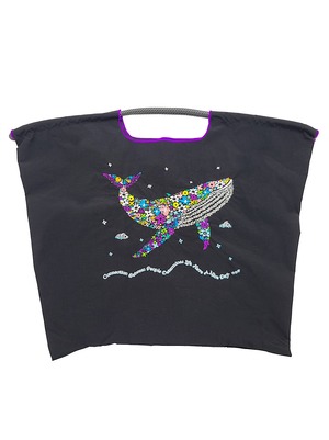 Ball&Chain　ショッピングバッグ  L size【FLOWER WHALE】
