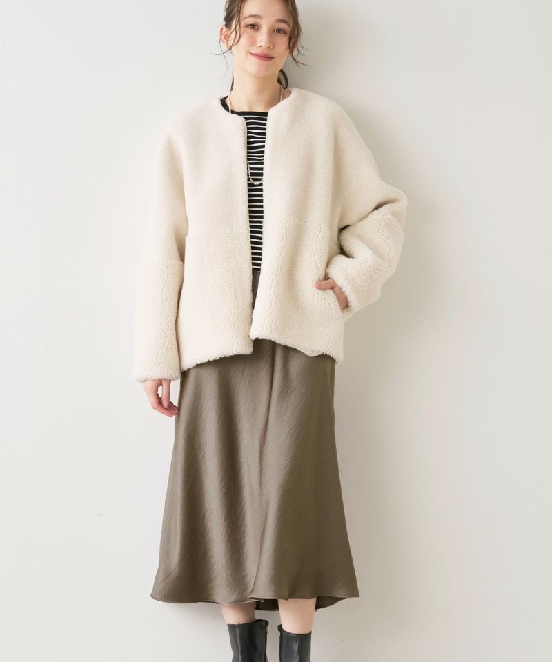 マイカアンドディール MICA&DEAL ウールジャケット ヒョウ柄 B1315