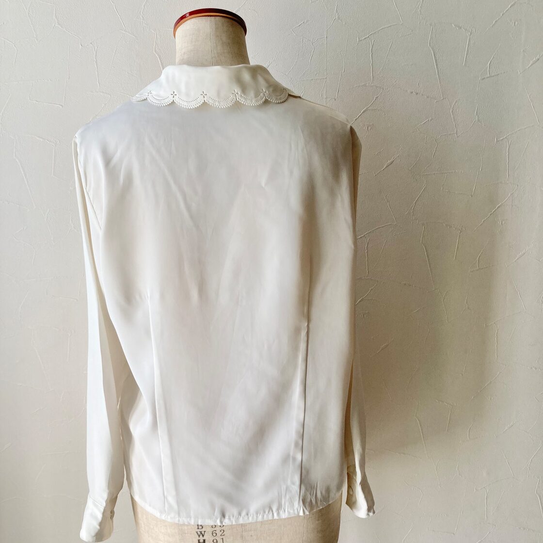 スカラップ刺繍襟ブラウス 昭和レトロ 古着 used vintage | PAY ID
