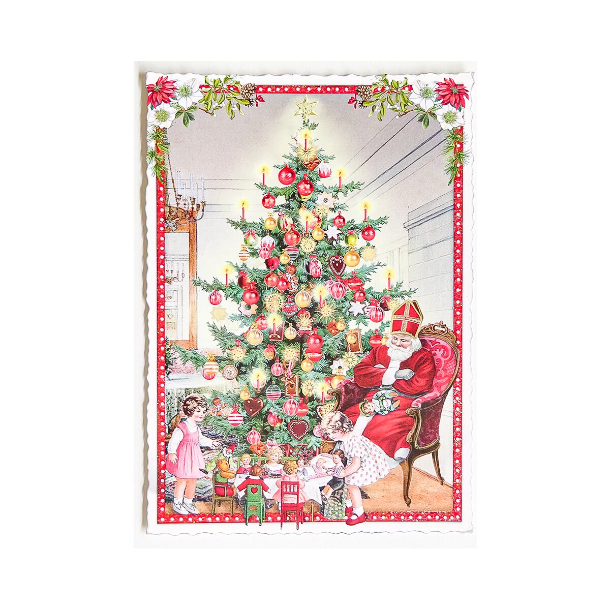 ヴィンテージ風 ポストカード クリスマス ツリー ドイツ PK1047