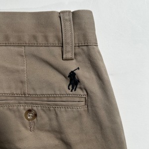 12687 POLO ポロ ラルフローレン チノパン オフホワイト 茶 W34