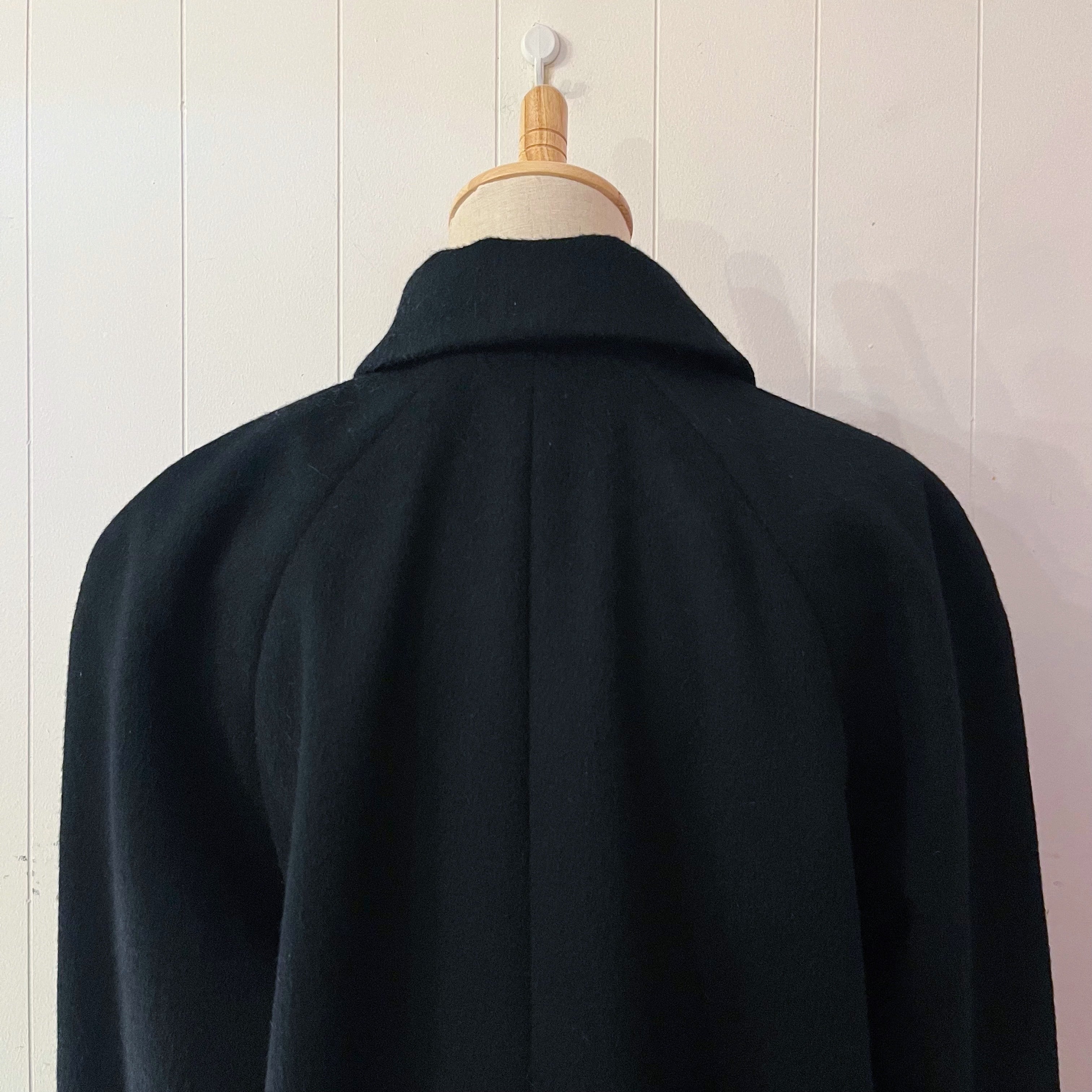 black cashmere long coat