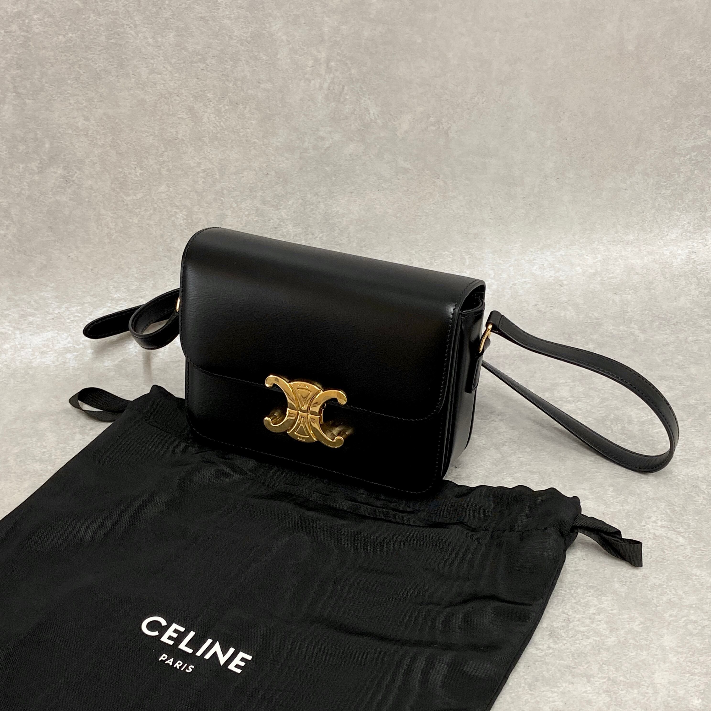 CELINE セリーヌ トリオンフ チャーム レザー 2way ショルダーバッグ