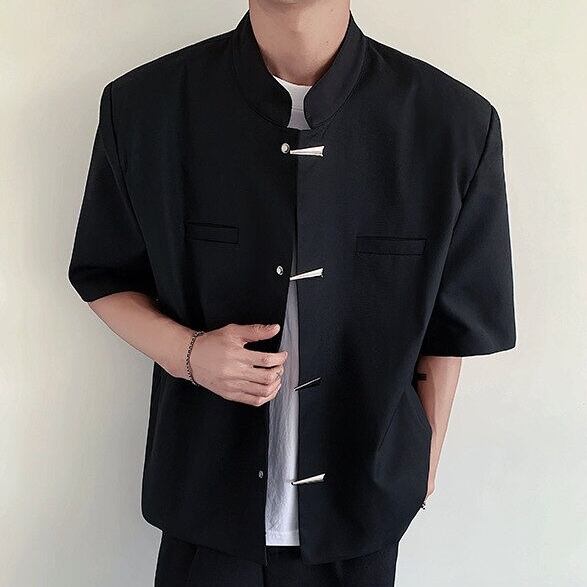 モダンチャイナスタイル 半袖トップス 1color MTO0336