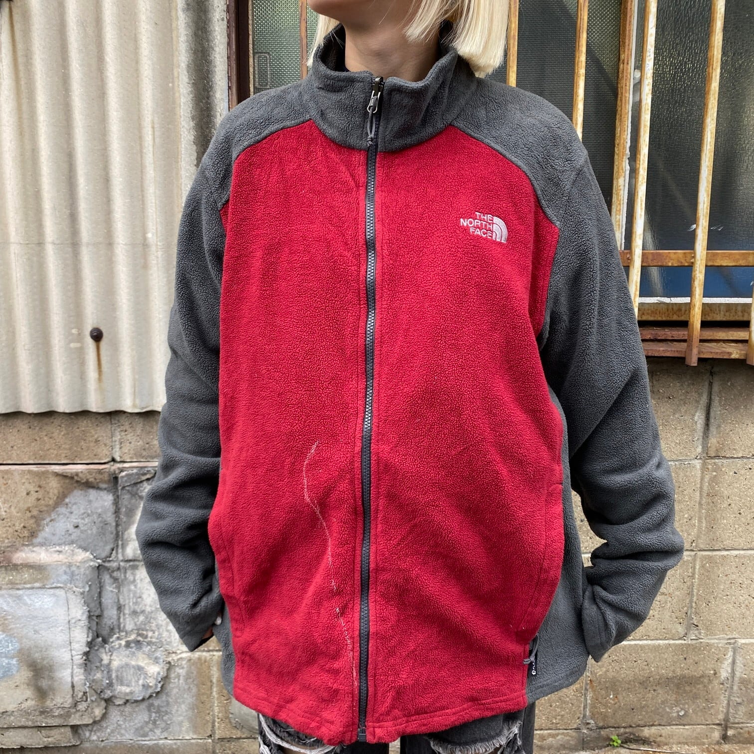 THE NORTH FACE スキーウェア グレー/レッド 90 (S) Used】 90s THE NORTH FACE ザ ノースフェイス スキーウェア - VINTAGE