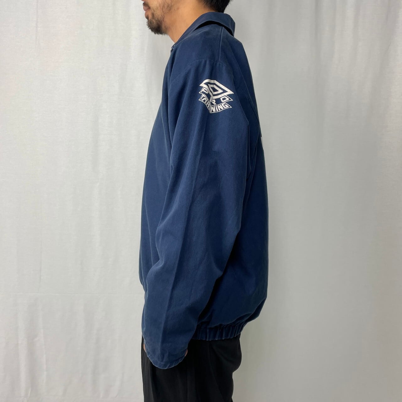 90年代 UMBRO アンブロ ビッグロゴ ドリルトップ コットンプルオーバー  