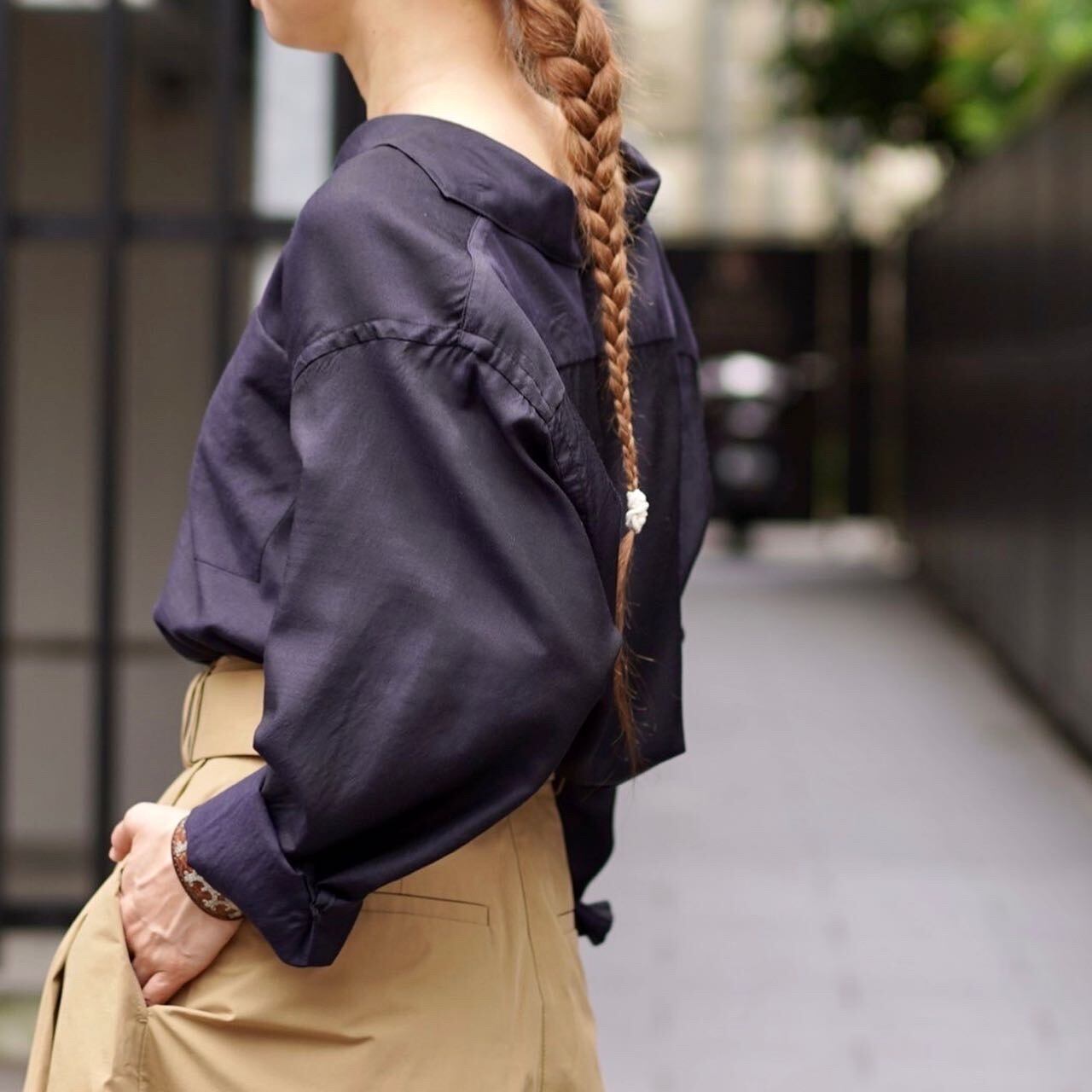 COMOLI(コモリ)ウールシルクスキッパーシャツ | Debby