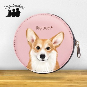 【 コーギー 水彩画風 毛色4色 】 パステルカラー コインケース お散歩用 プレゼント 犬 うちの子