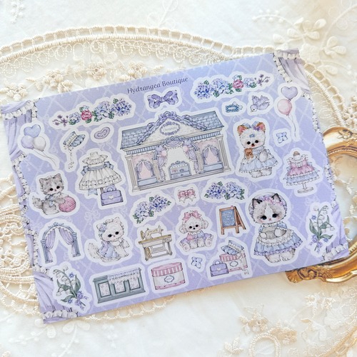 新作予約☆CHO797｜Cherish365【Hydrangea Boutique】パール素材 シートステッカー