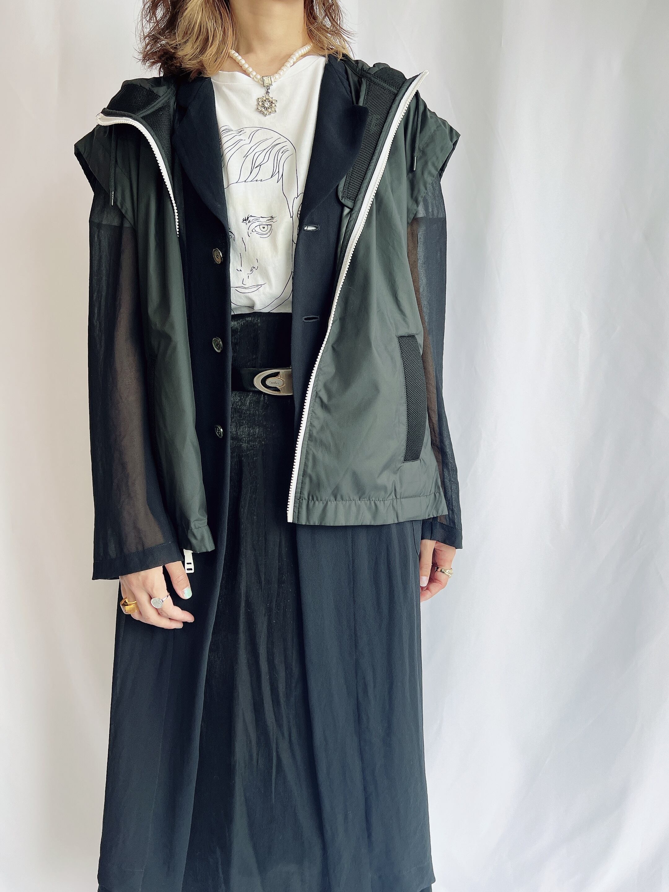 COMME des GARCONS】98s vintage sheer long length jacket | NODE
